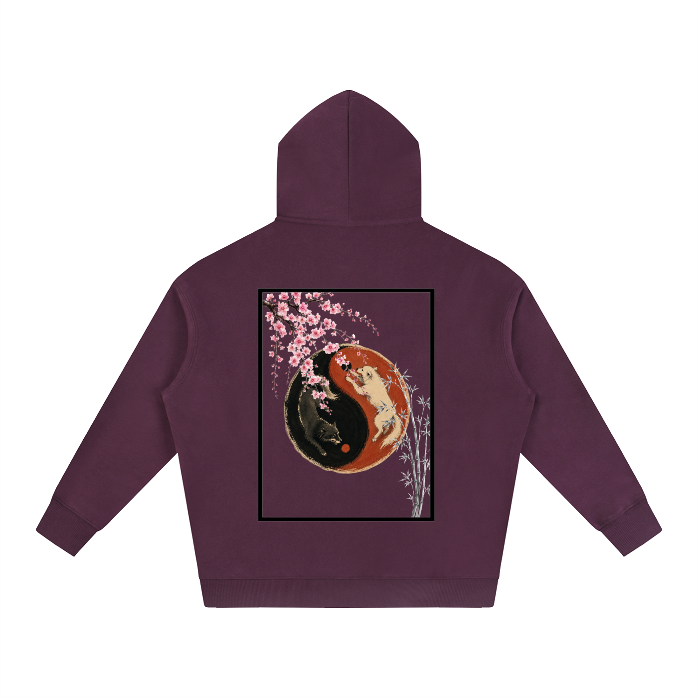 Yin Yang Fleeced Hoodie
