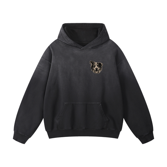 Custom Dog Face Sunfade Oversized Hoodie