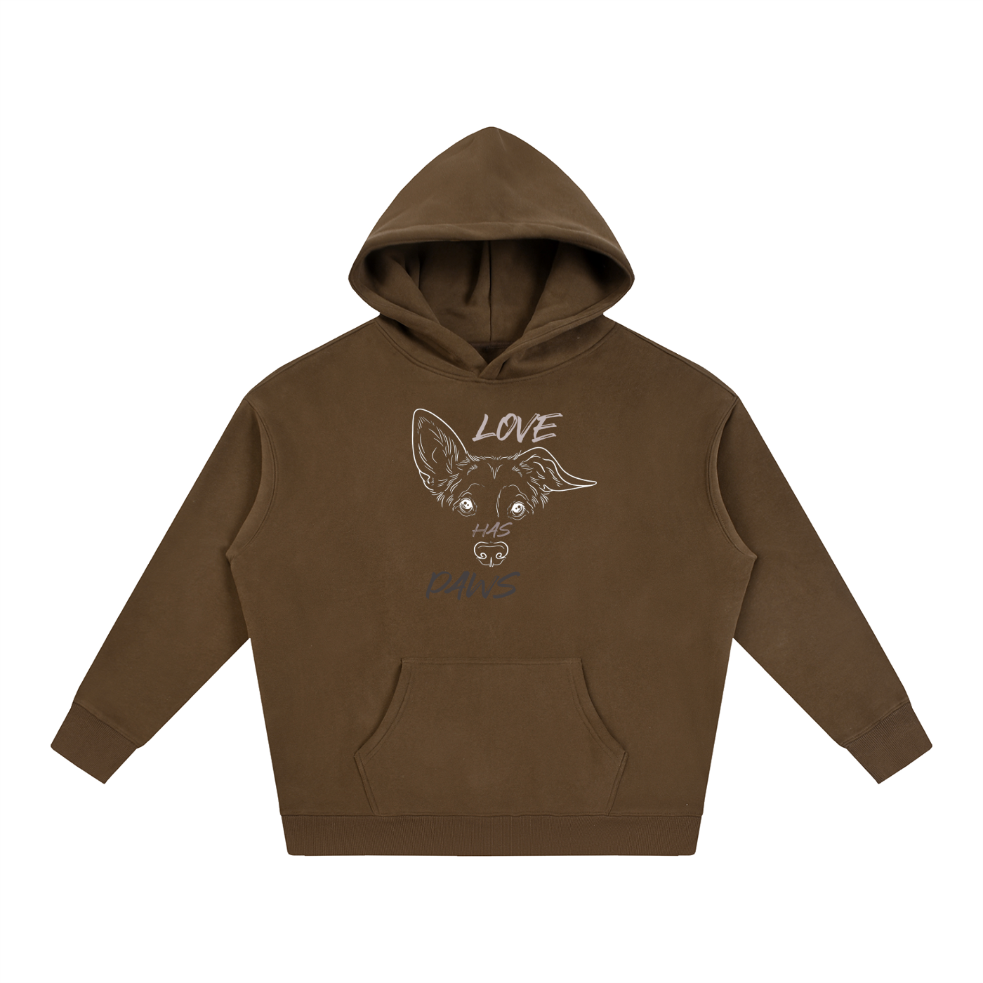 Love Has Paws Fleeced Hoodie