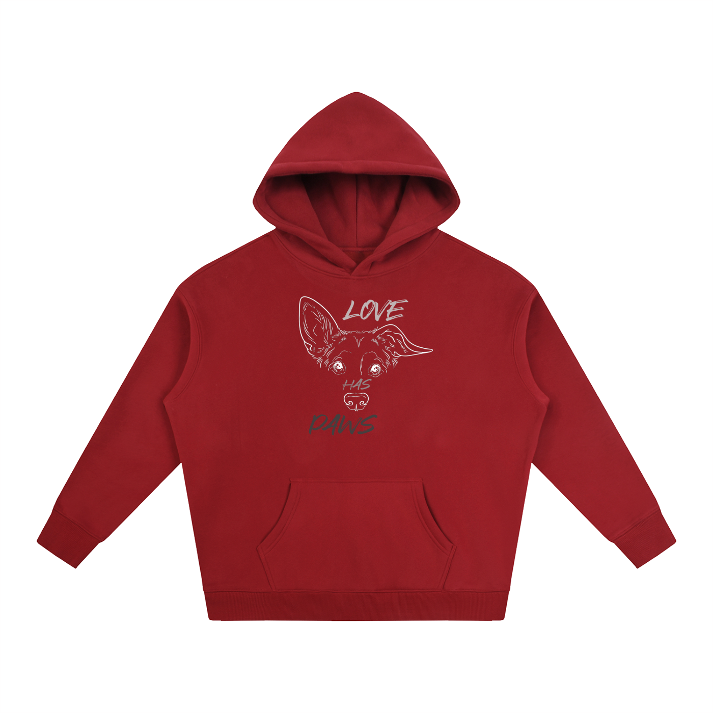 Love Has Paws Fleeced Hoodie