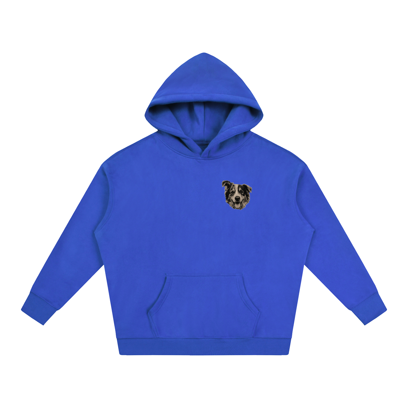 Custom Dog Face Fleeced Hoodie