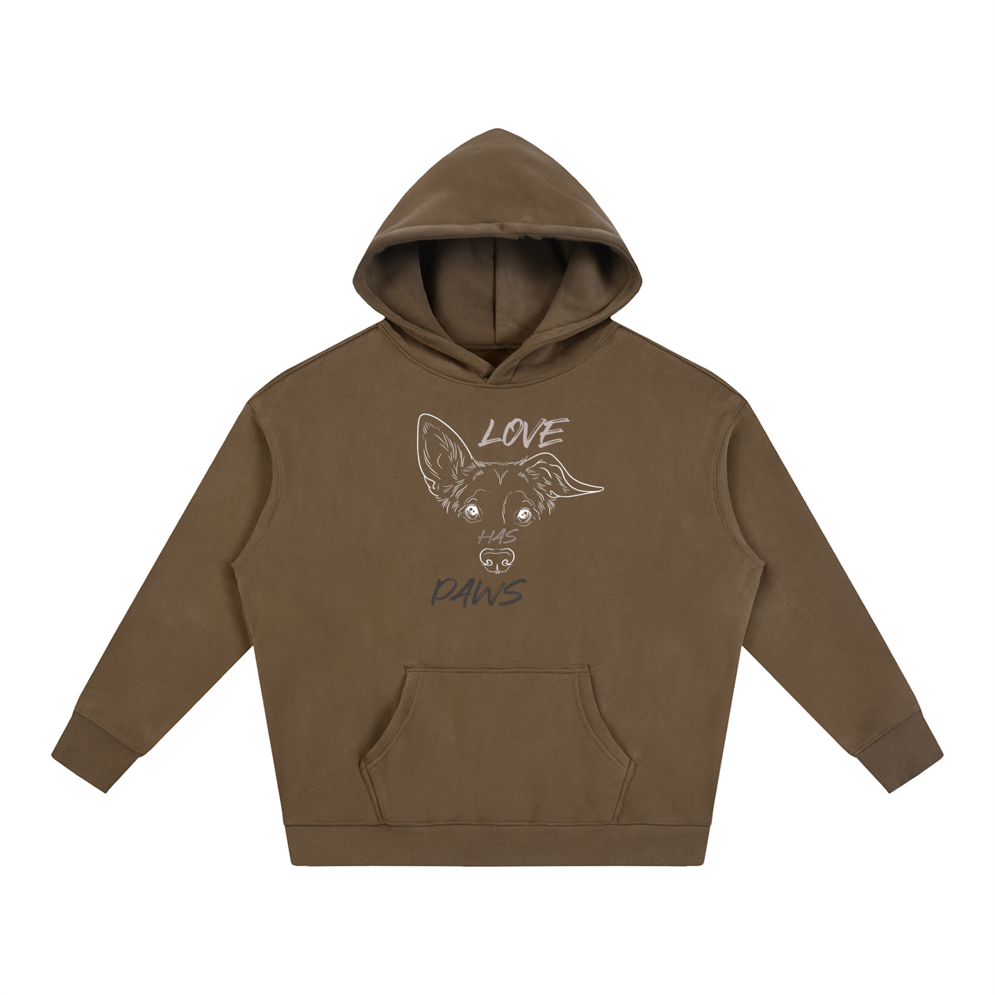 Love Has Paws Fleeced Hoodie