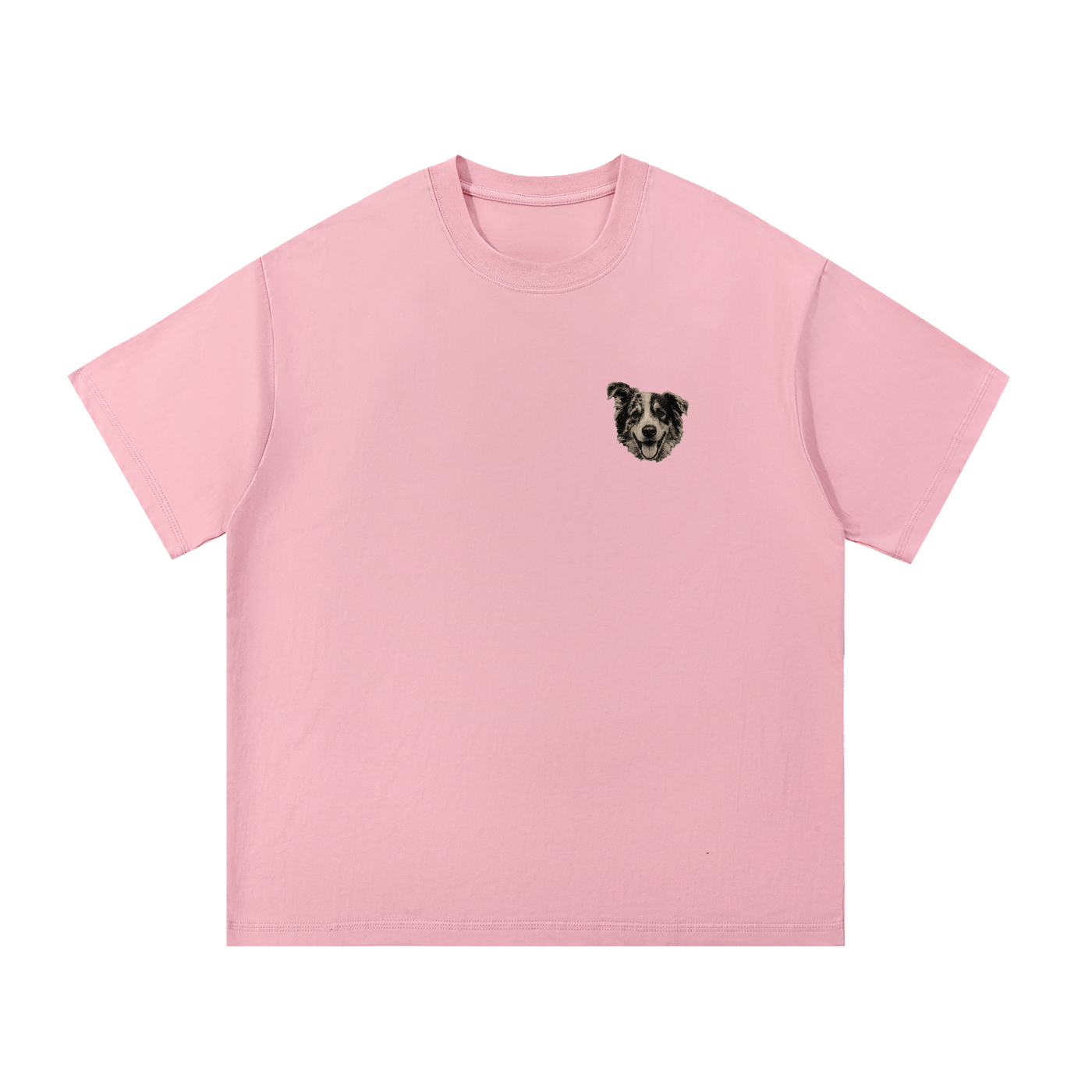Custom Dog Face Cotton T-Shirt