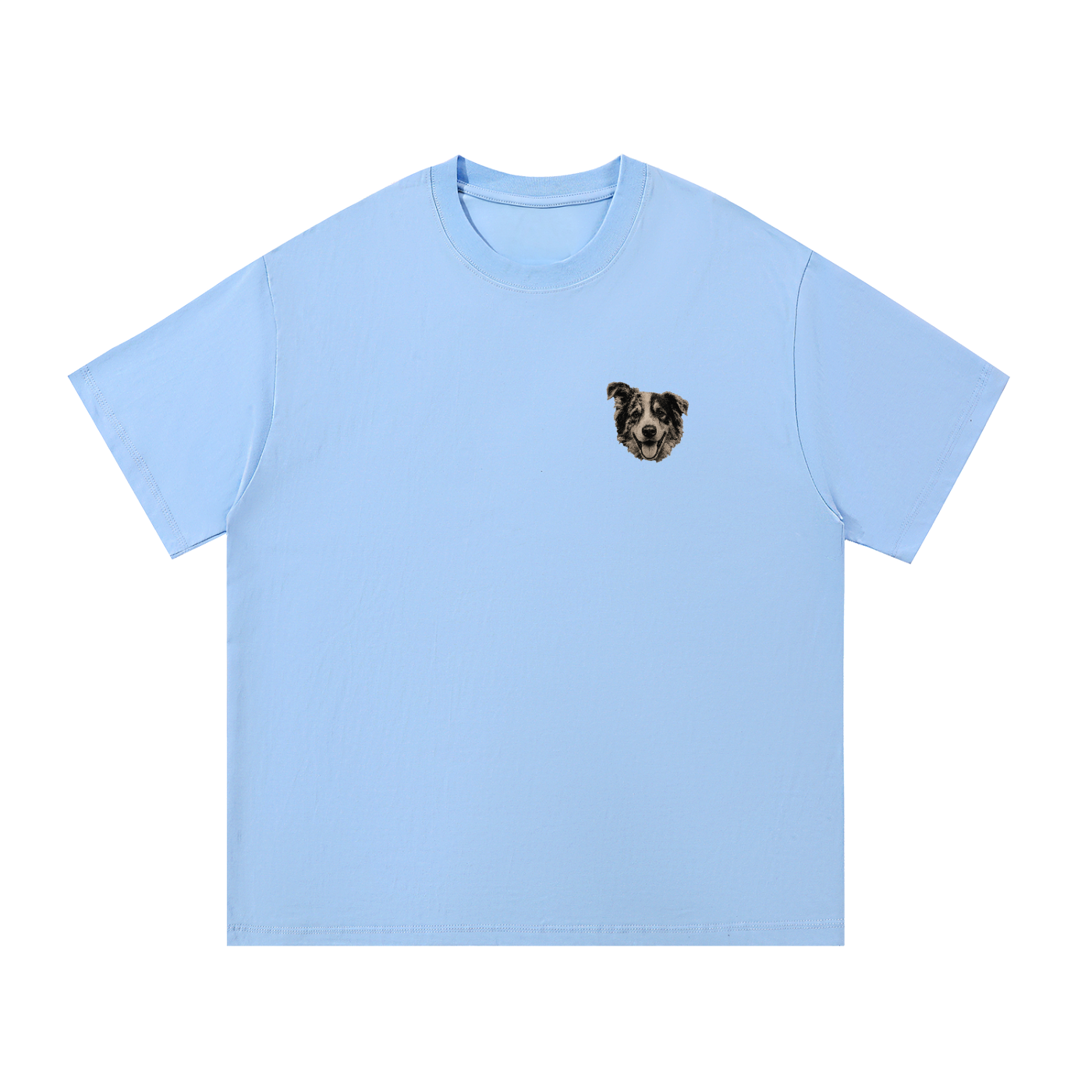 Custom Dog Face Cotton T-Shirt