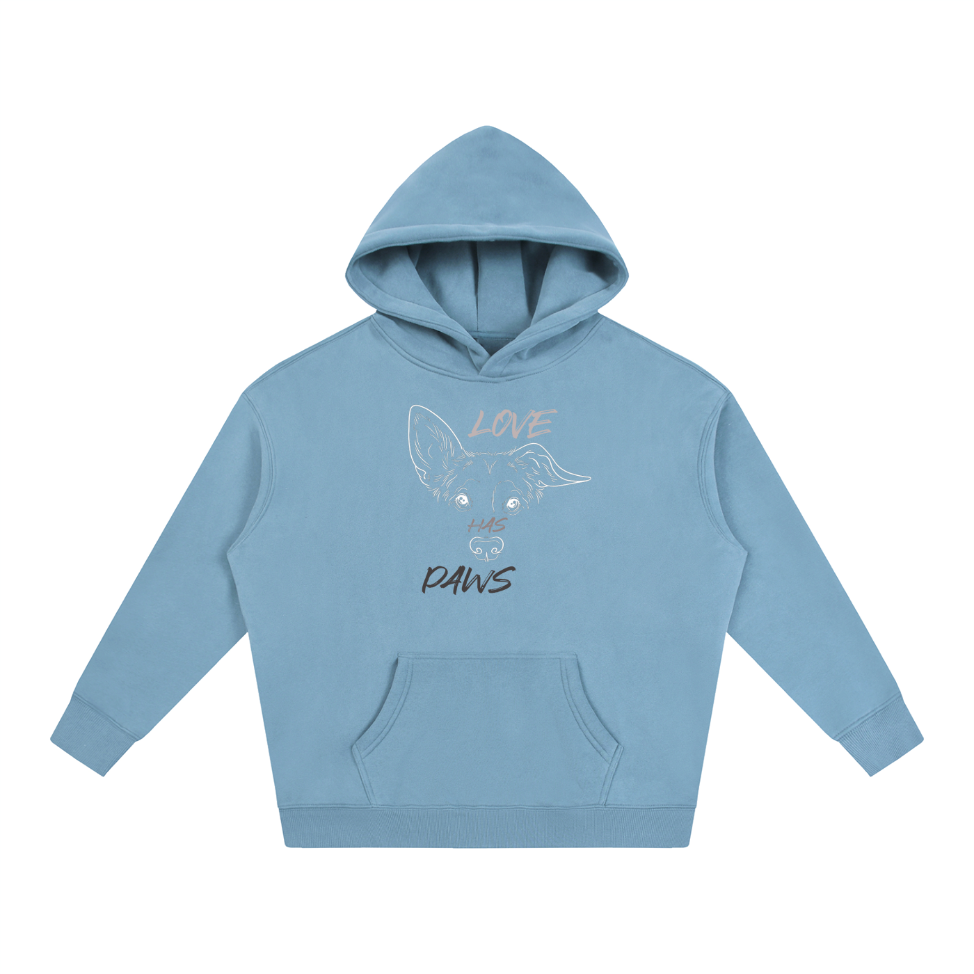 Love Has Paws Fleeced Hoodie
