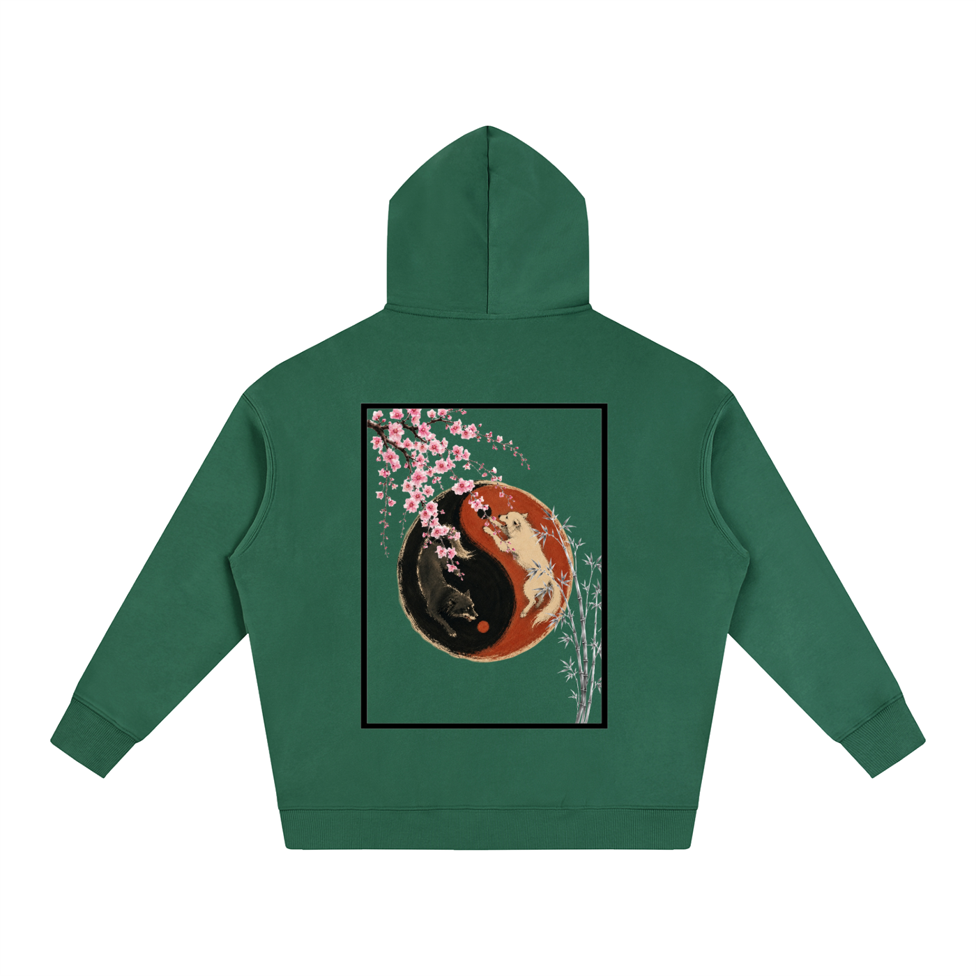 Yin Yang Fleeced Hoodie