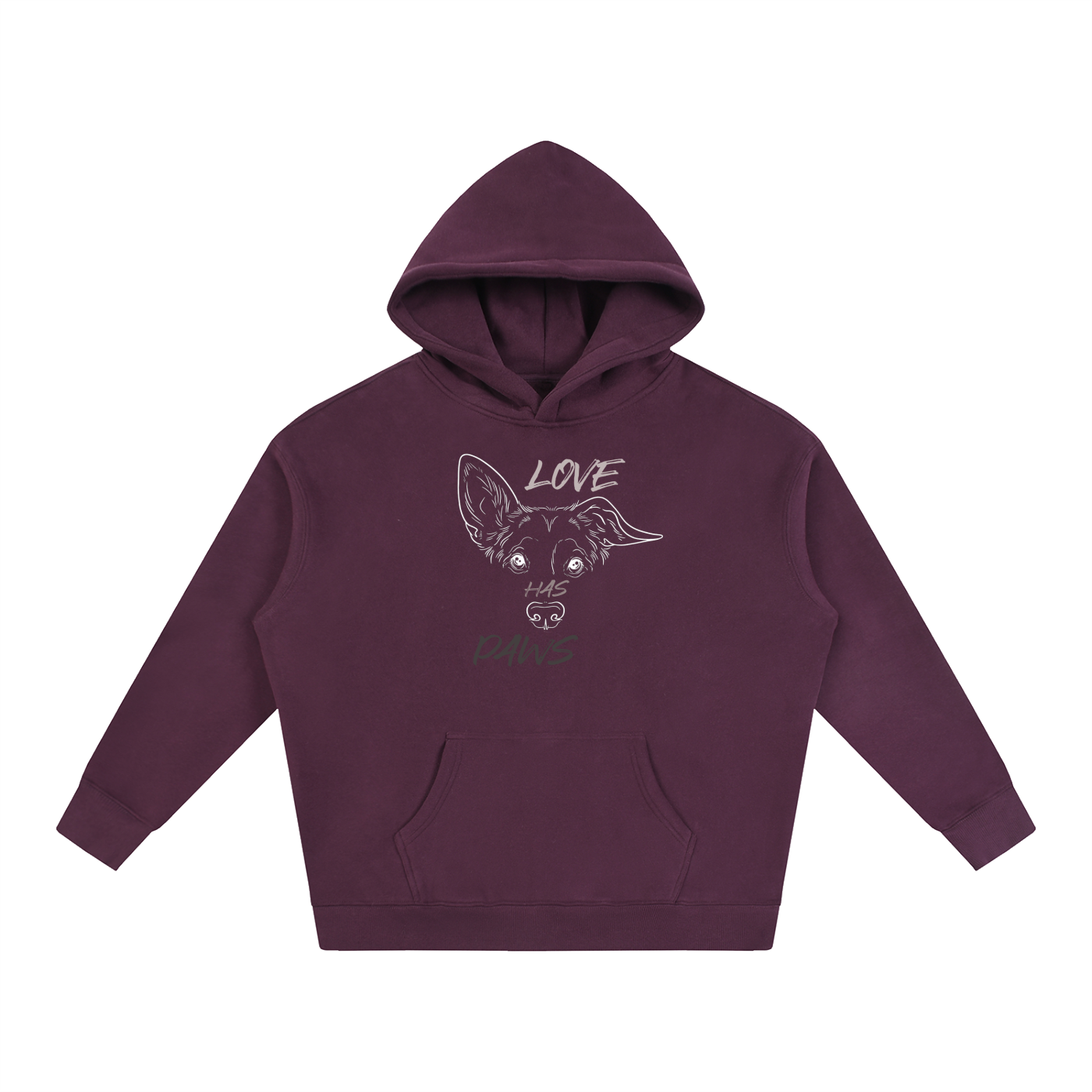 Love Has Paws Fleeced Hoodie