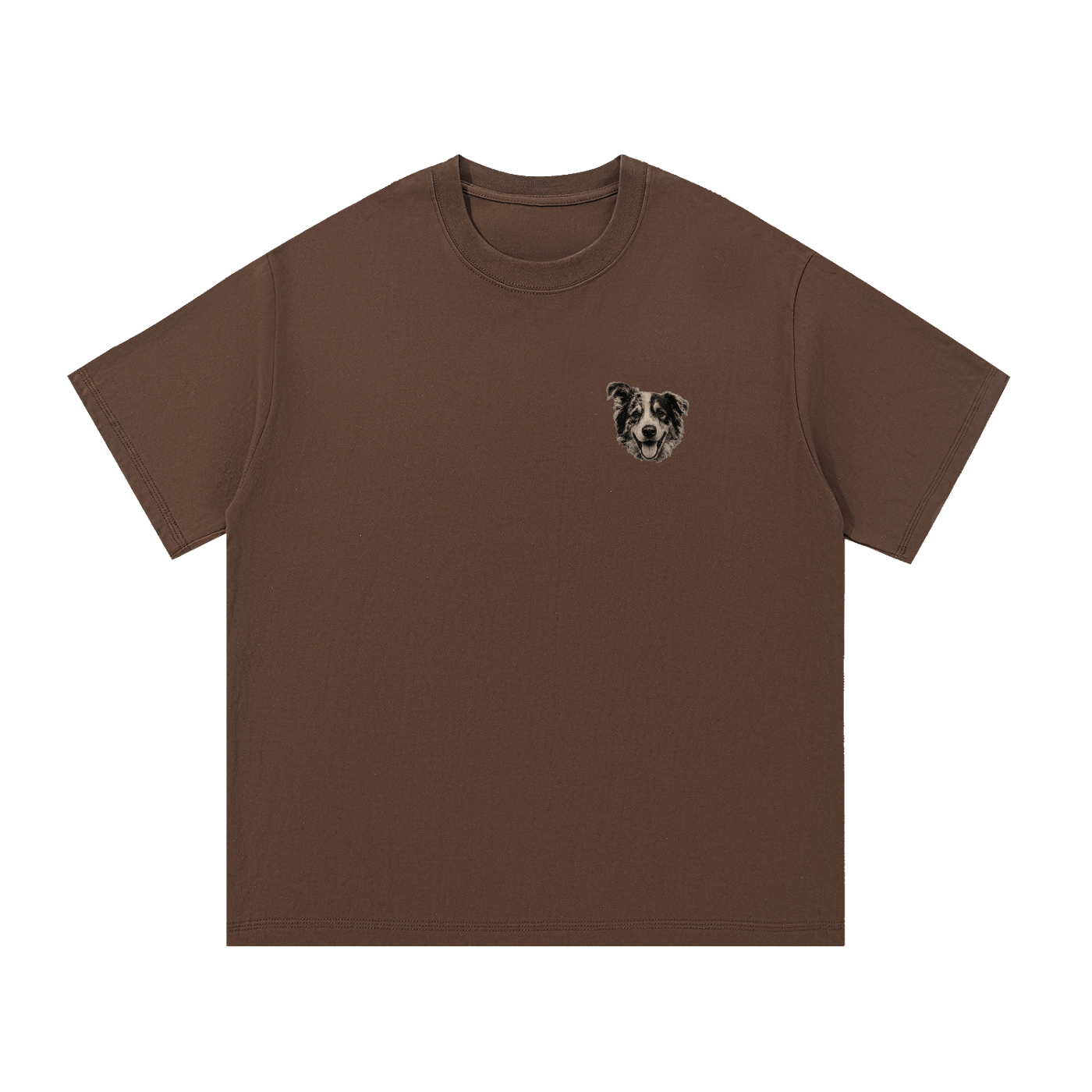Custom Dog Face Cotton T-Shirt