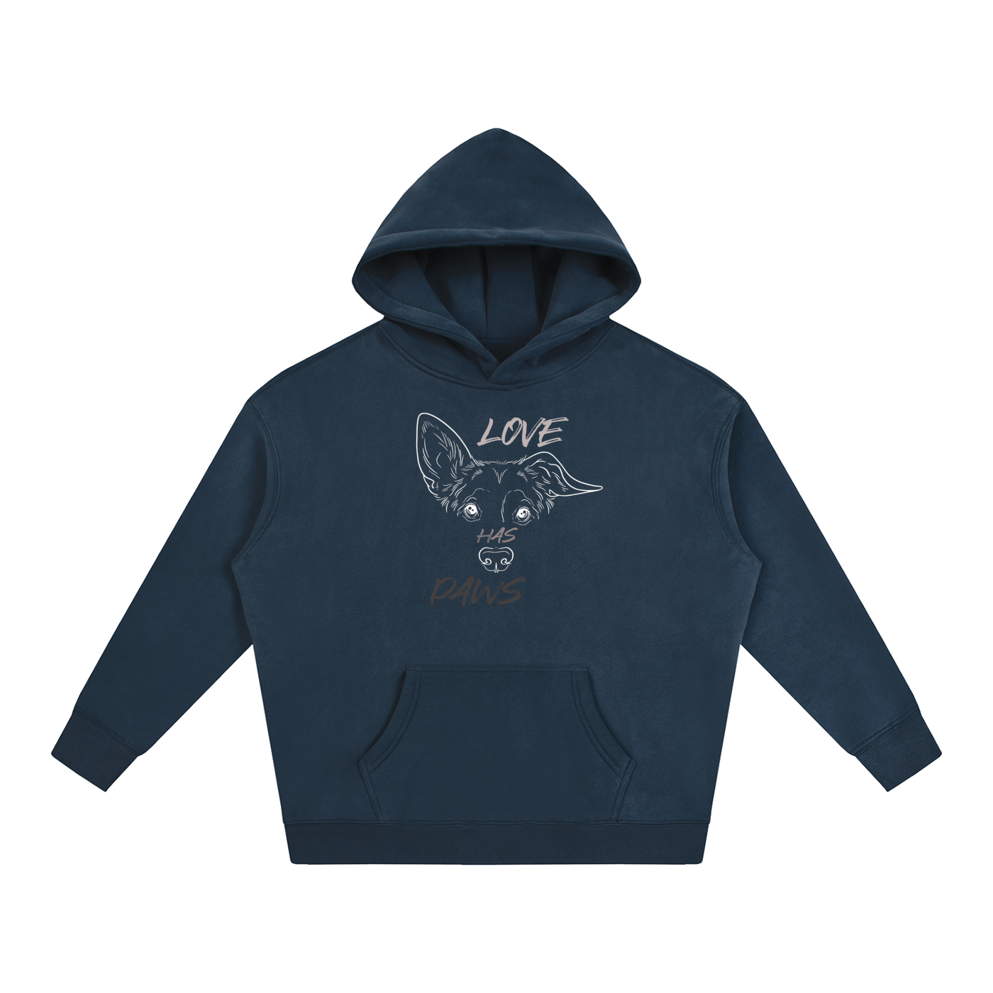 Love Has Paws Fleeced Hoodie
