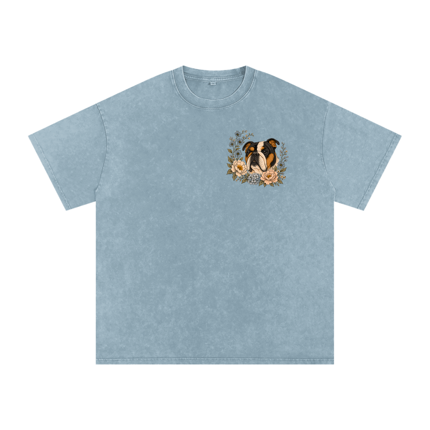 Giraffe Snow Washed Oversized Cotton T-Shirt