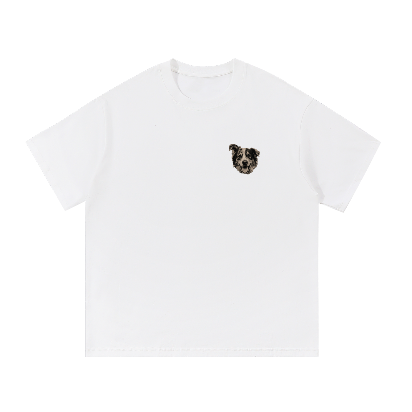 Custom Dog Face Cotton T-Shirt