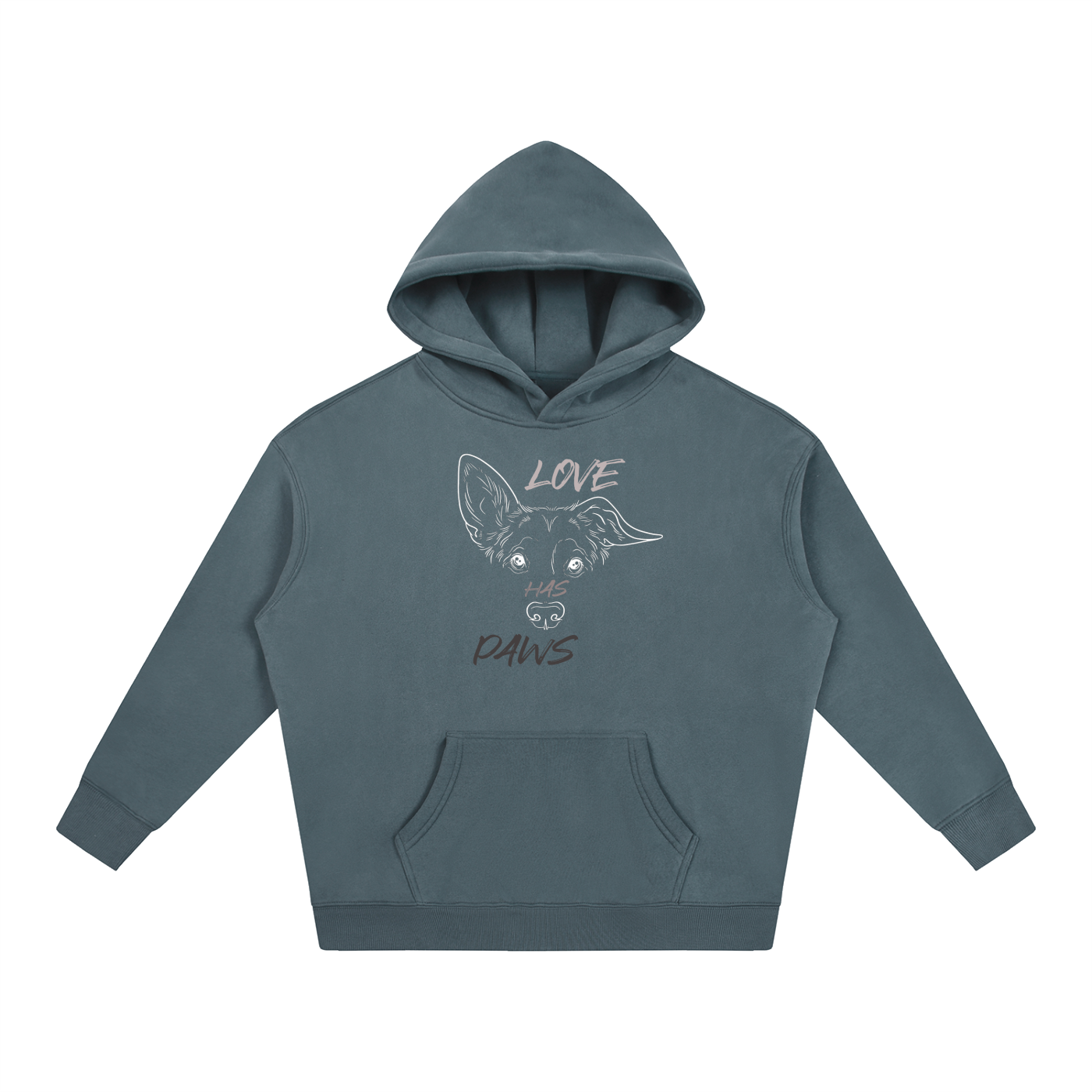 Love Has Paws Fleeced Hoodie