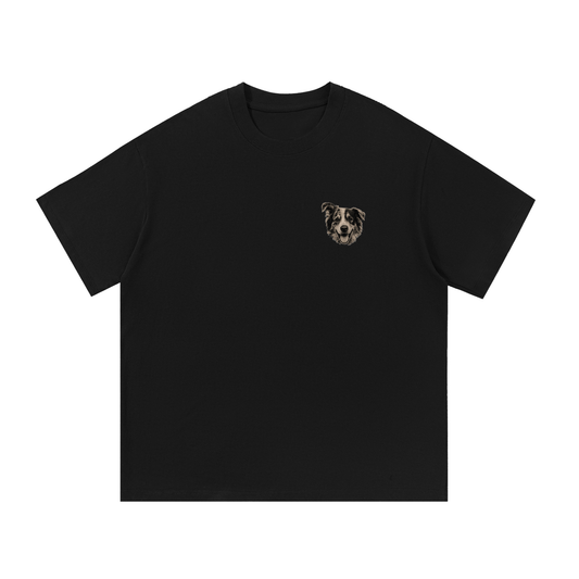 Custom Dog Face Cotton T-Shirt