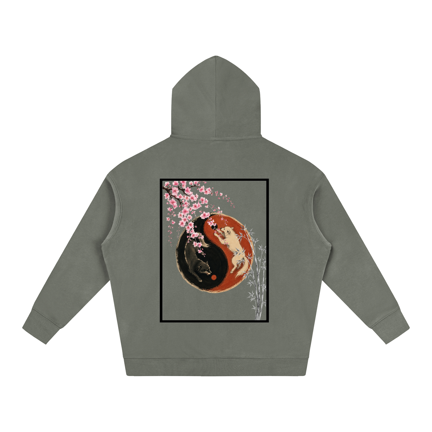 Yin Yang Fleeced Hoodie