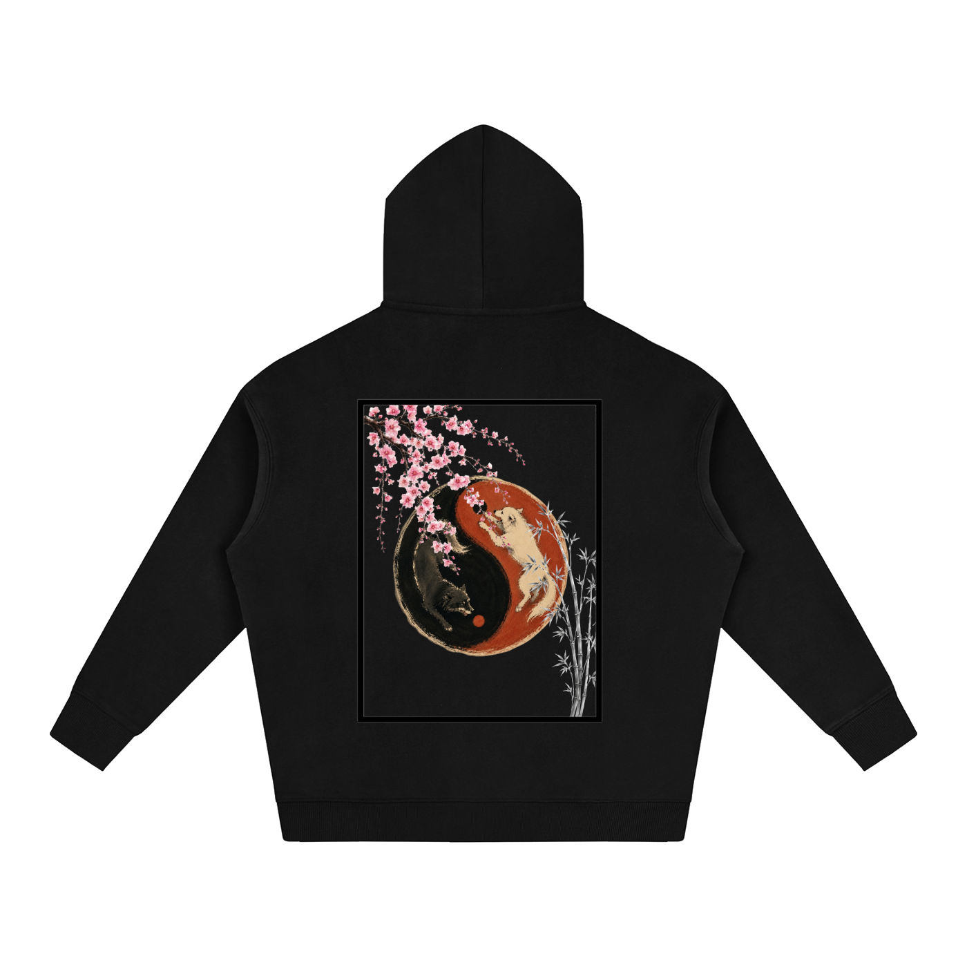 Yin Yang Fleeced Hoodie