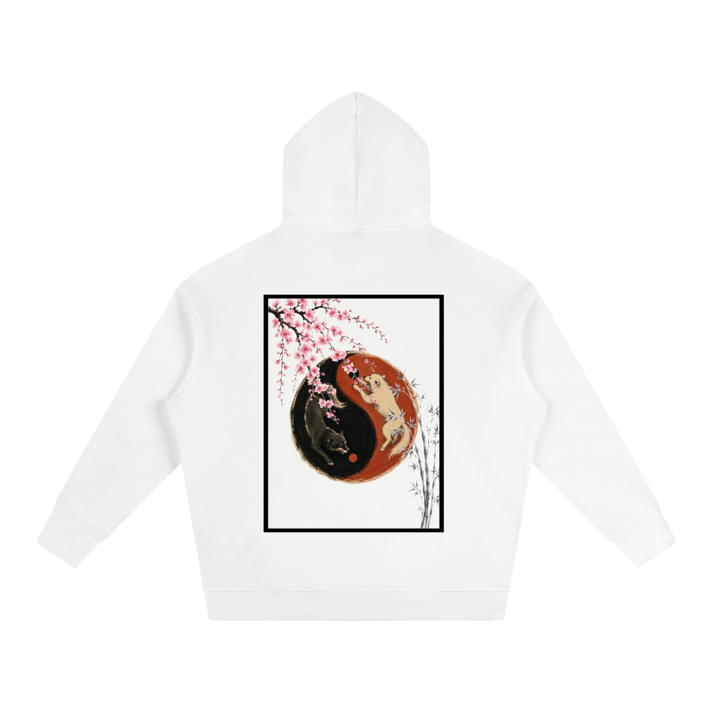 Yin Yang Fleeced Hoodie