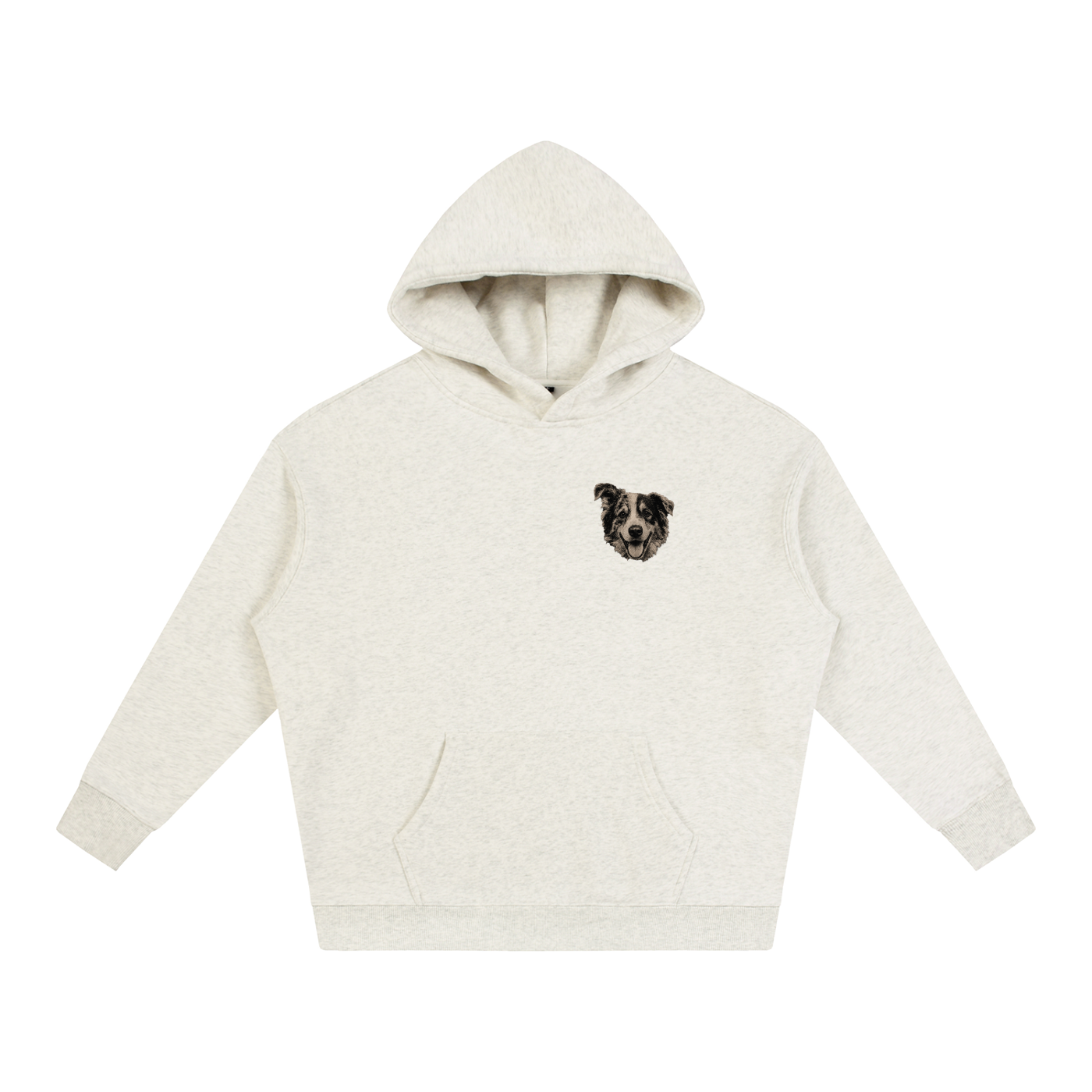 Custom Dog Face Fleeced Hoodie