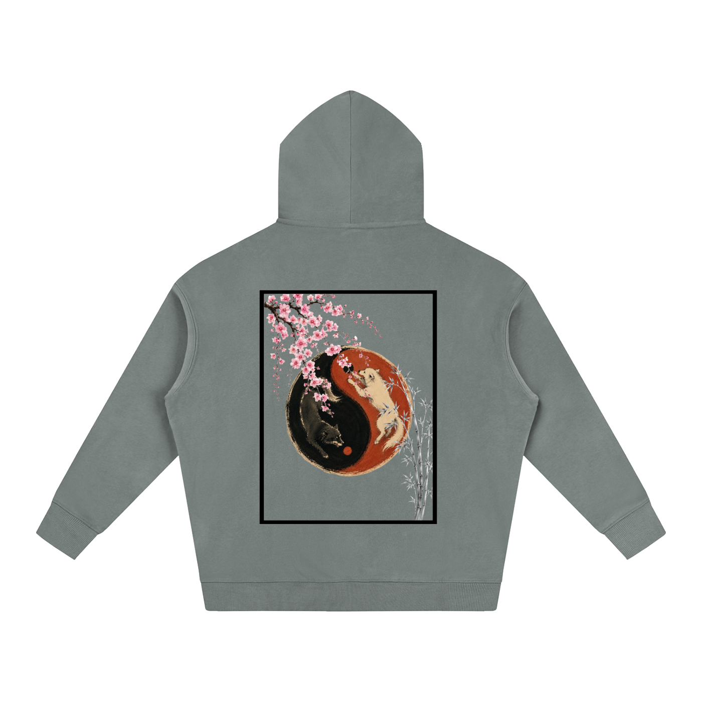 Yin Yang Fleeced Hoodie