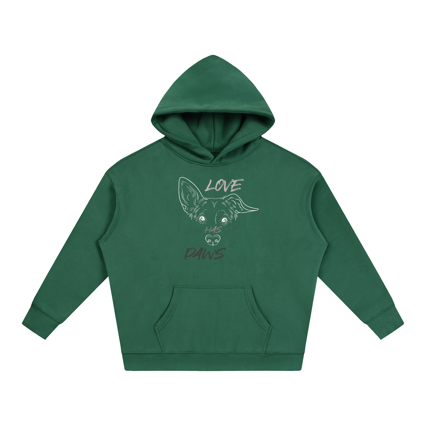Love Has Paws Fleeced Hoodie