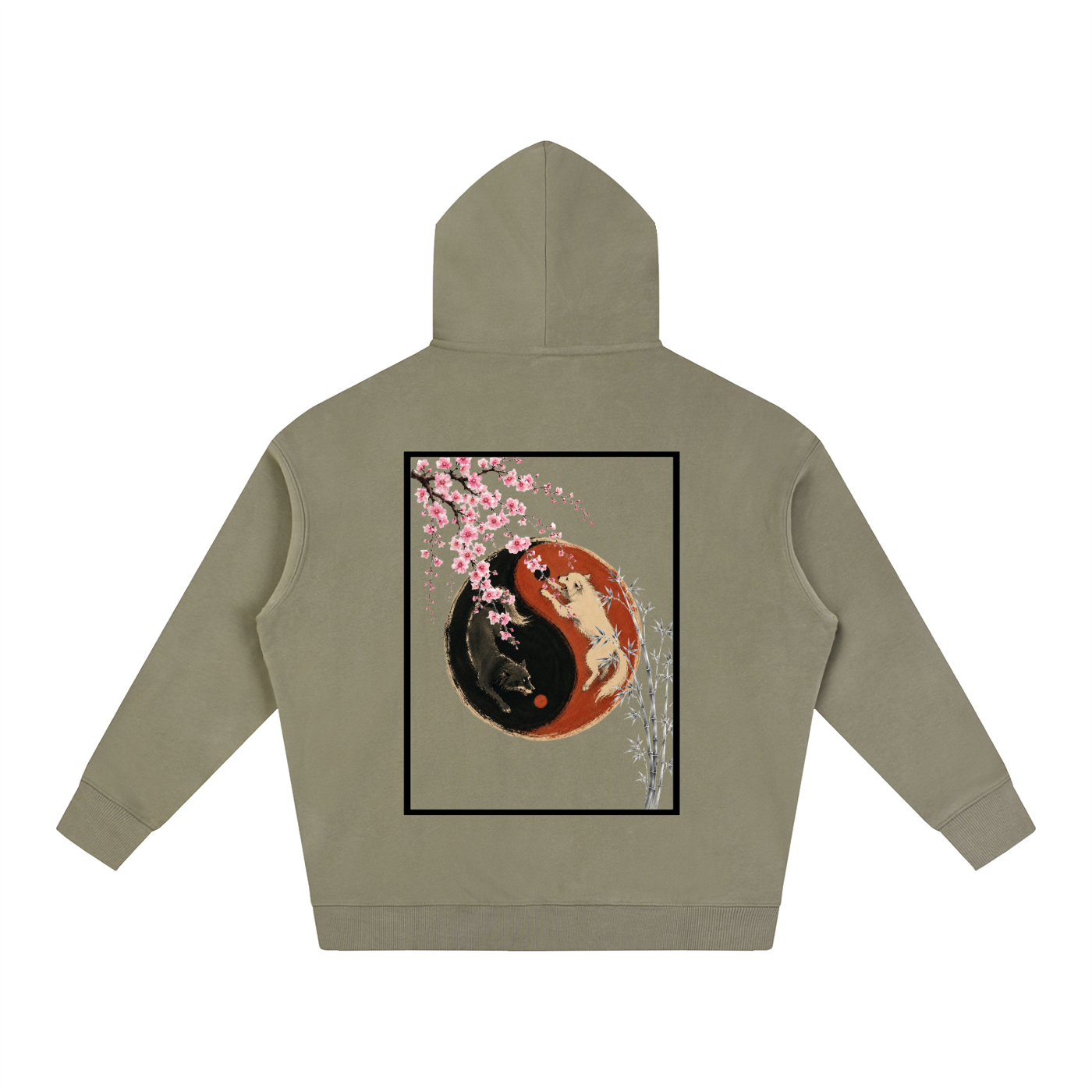Yin Yang Fleeced Hoodie