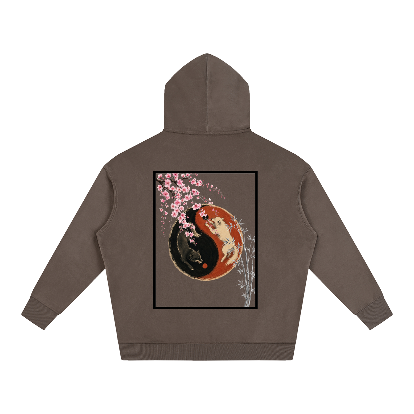Yin Yang Fleeced Hoodie