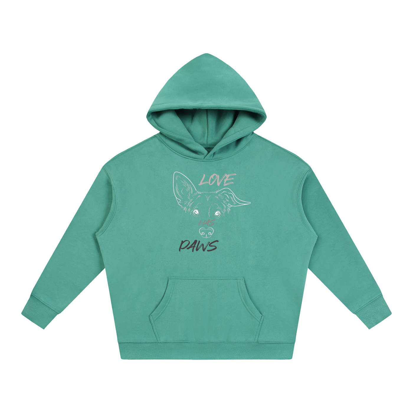 Love Has Paws Fleeced Hoodie