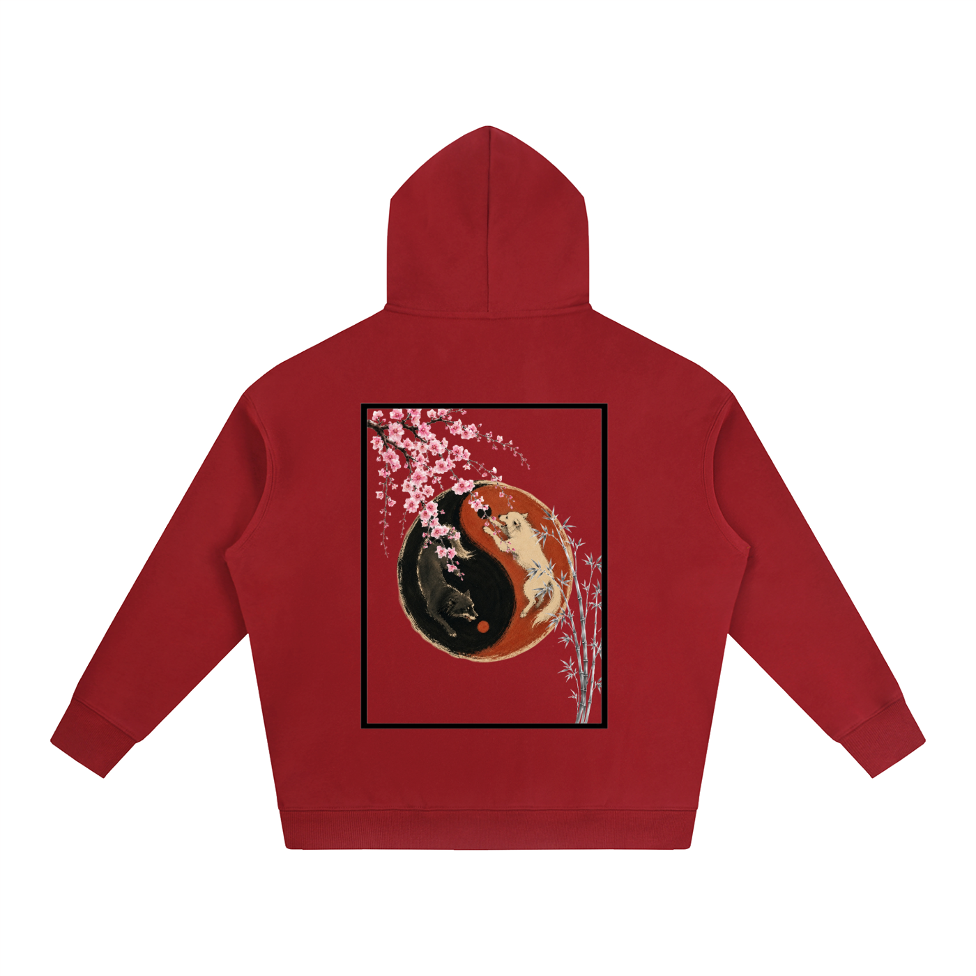Yin Yang Fleeced Hoodie