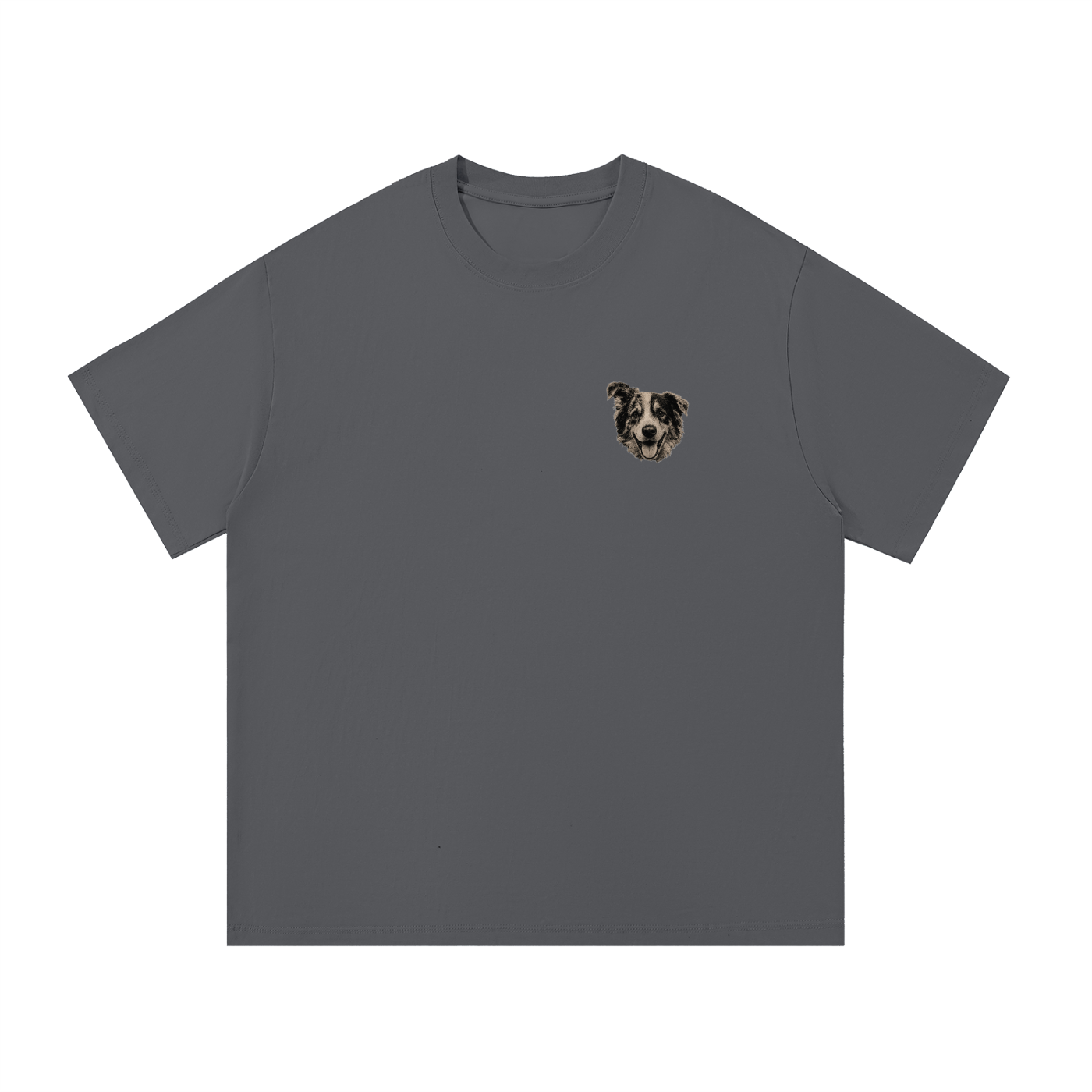 Custom Dog Face Cotton T-Shirt